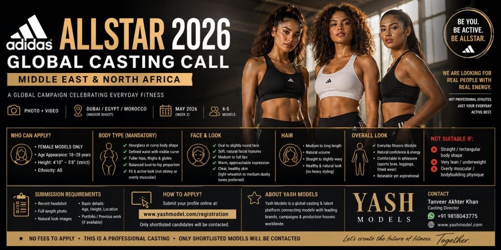 Adidas Allstar 2026 – Global Casting Call in Morocco casting banner